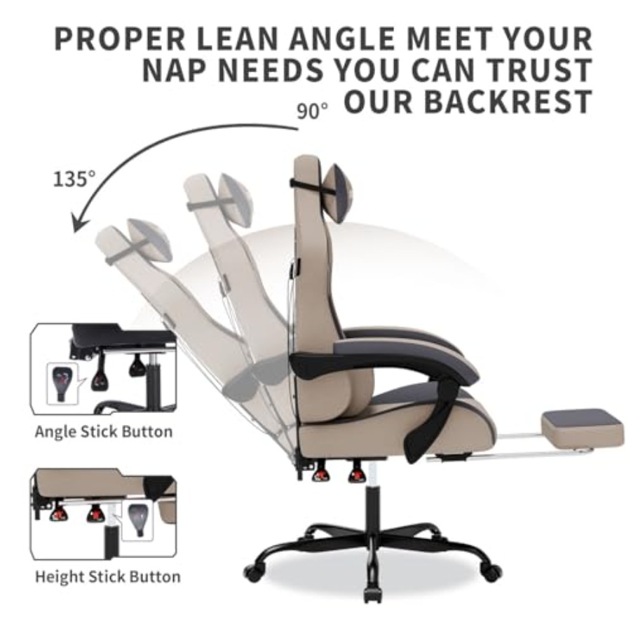 Gaming Chair with Massage, Erg - Massage recension och pris