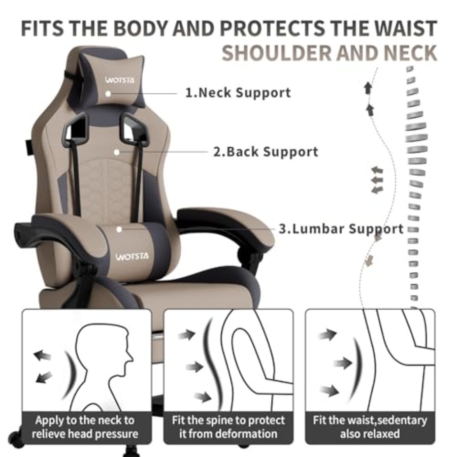 Gaming Chair with Massage, Erg - Massage recension och pris