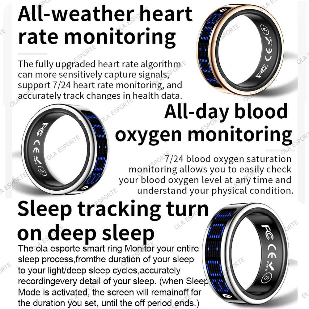 Smart Ring Display Screen Touc - Health Monitors recension och pris