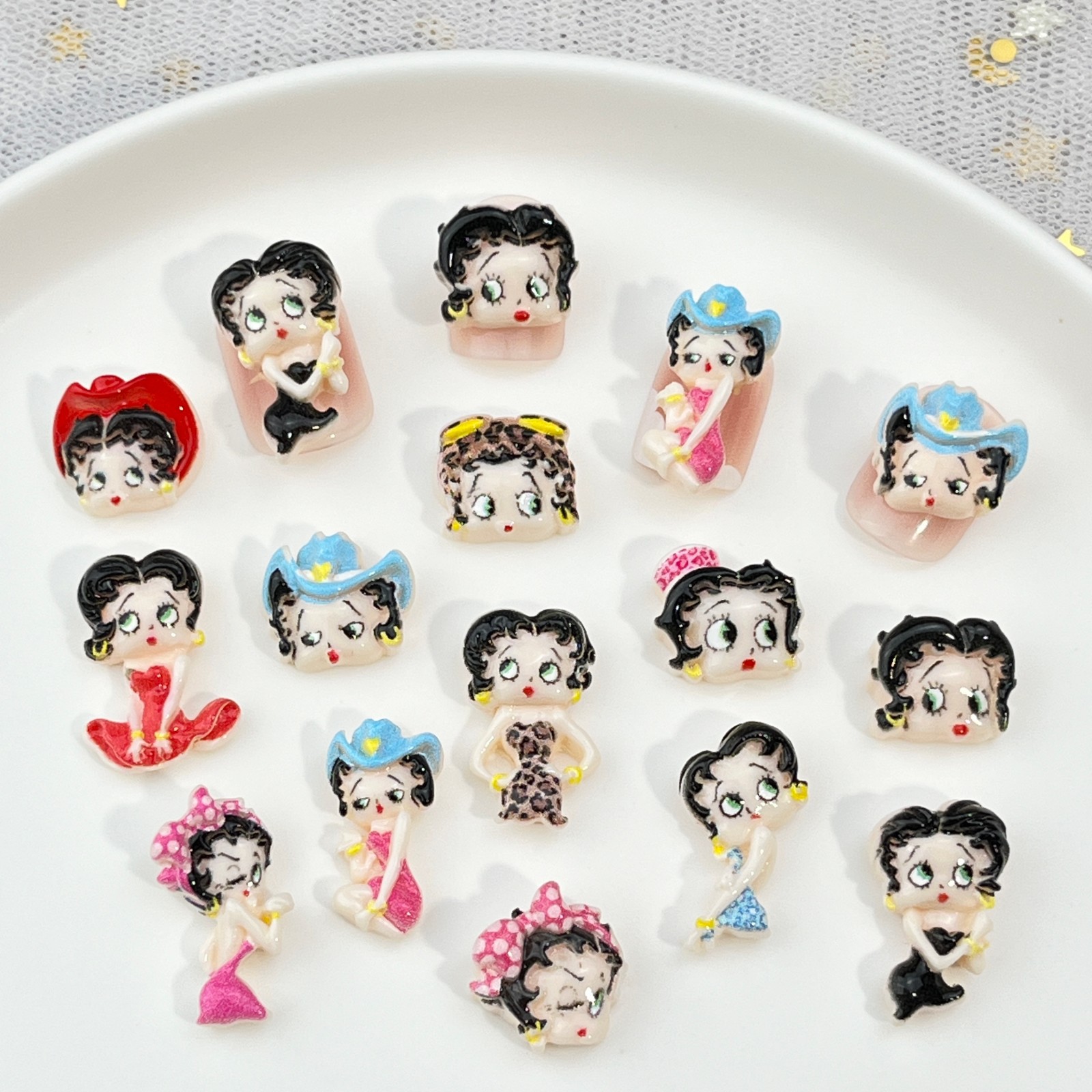 100pcs Cartoon Betty Nail Art  - Nail Art recension och pris
