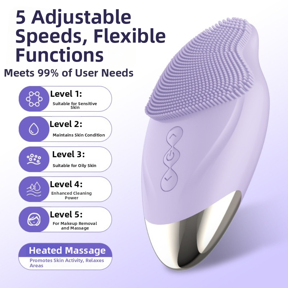 Soft Silicone Facial Cleansing - Silicone Face Scrubber Electric recension och pris