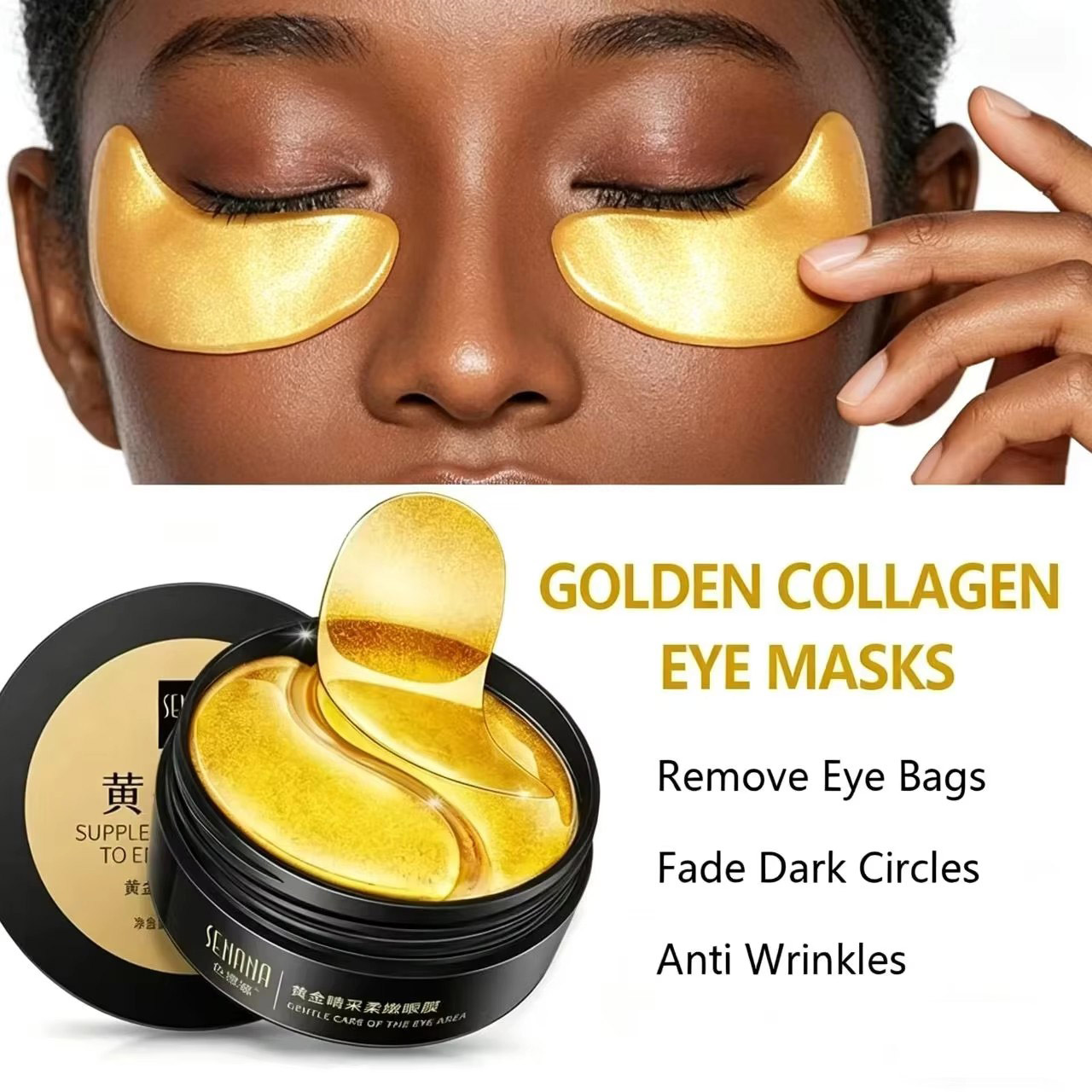 60pcs Golden Moisturizing Eye  - Collagen Under Eye Patches recension och pris