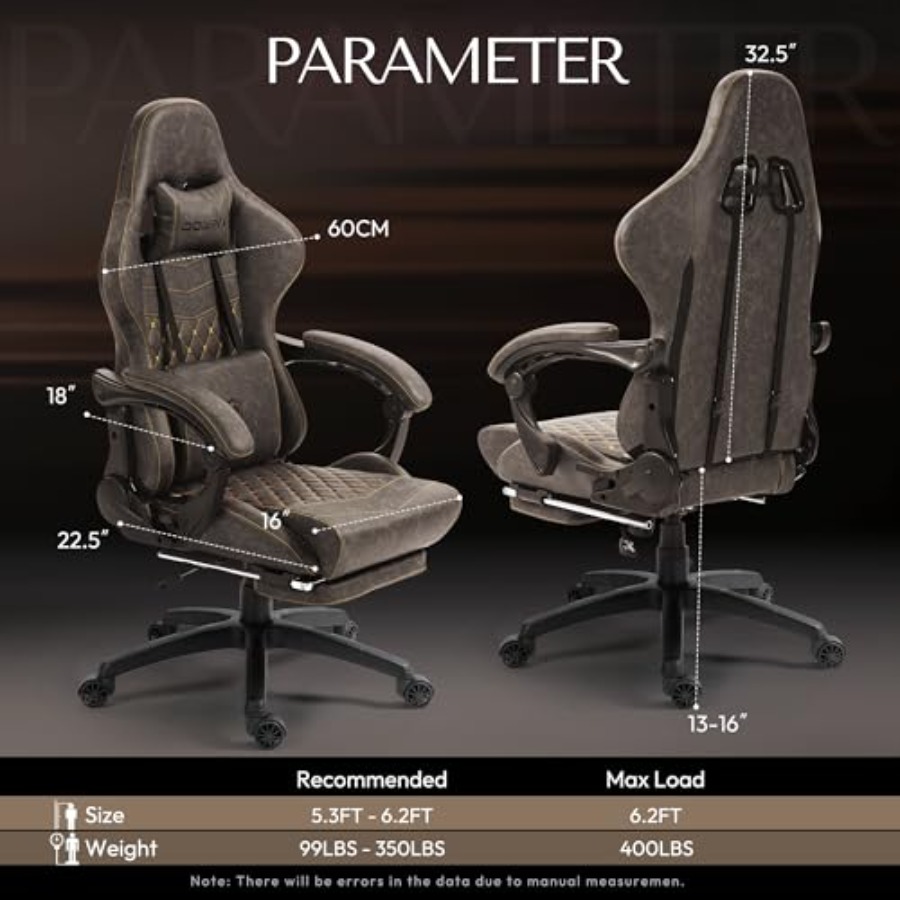 Big Tall Vintage Gaming Chair  - Massage recension och pris