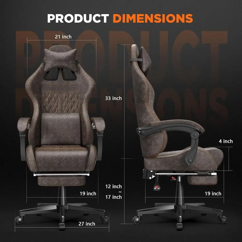 Ergonomic High-Back Gaming Cha - Massage recension och pris