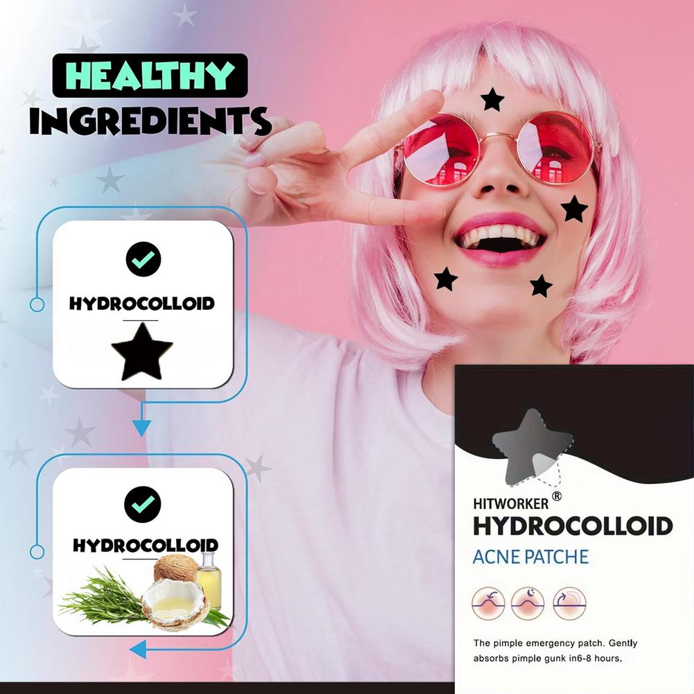 200/400Pcs Black Star Hydrocol - Hydrocolloid Pimple Patch recension och pris