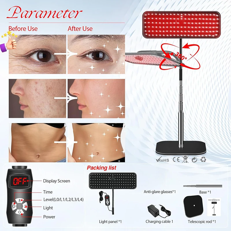 Near Infrared Light Panel 660n - Led Light Therapy Face Mask recension och pris