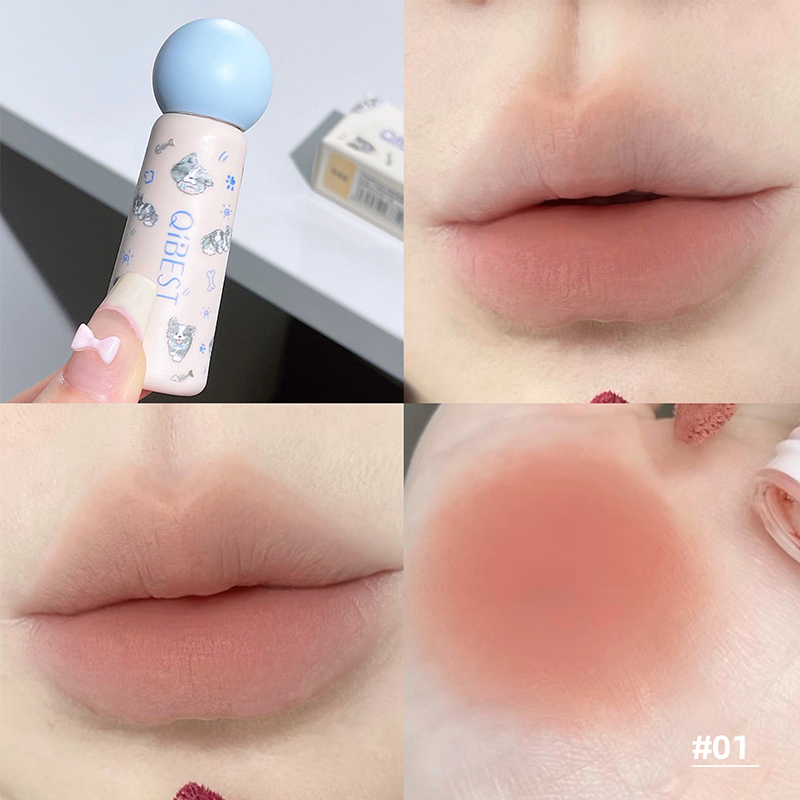 QIBEST Cute Velvet Matte Lip M - Matte Velvet Lip Tint Long Lasting recension och pris